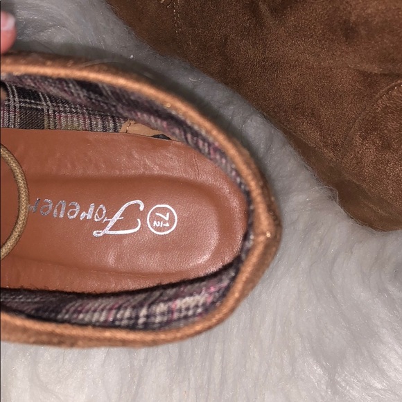 Tan Suede Wedge Booties - Picture 3 of 3